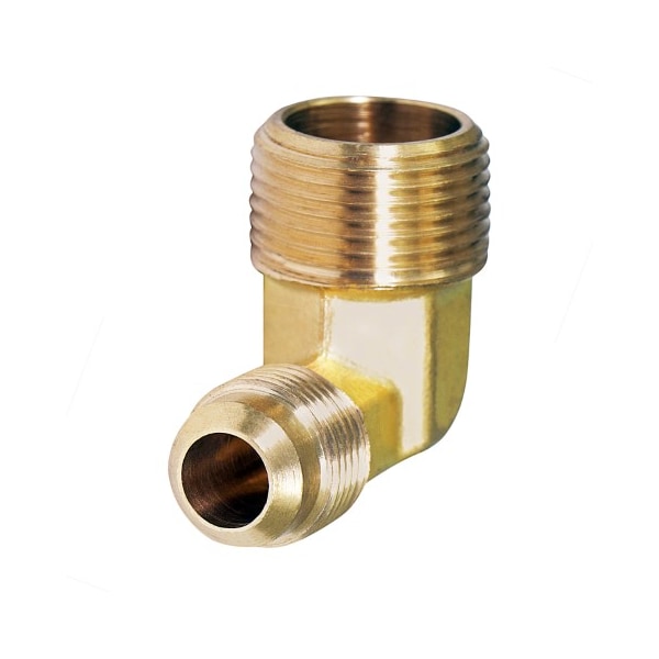 Everflow 1/2 Flare x 3/4 MIP Reducing 90 Degree Elbow Pipe Fitting, Brass F49R-1234 - main